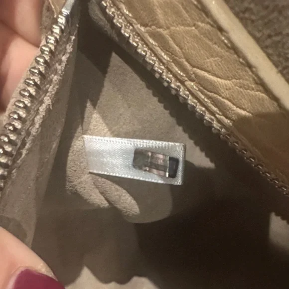 Jimmy Choo Leather Shoulder Bag | Beige & Black | Silver Hardware - Picture 15 of 16